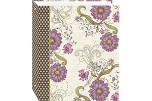 Pioneer Photo Albums LM-100D Berry Blossoms Álbum de Fotos magnético Autoadhesivo de 3 Anillas, 100 páginas (50 Hojas), diseño de Flores de Bayas, Papel, Medium