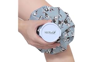 NEOtech Care - Sacca per ghiaccio - coperchio superiore a vite per cold pack - riutilizzabile e flessibile (Bulldog blu, 20cm)