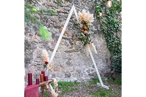 Mariage Arche - Grande Arche Mariage Bois Triangle 2,26M - Arche en Bois pour décoration de Mariage - Arche Kit pour Ceremonie Laique - Montage Facile - Stock en France