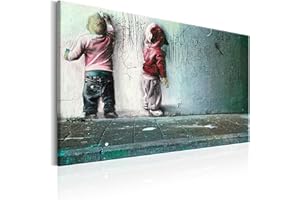 murando - Bilder Banksy Kids Painting Vlies Leinwandbild 1 tlg Kunstdruck modern Wandbilder XXL Wanddekoration Design Wand Bild - Poster Kinder Mural Graffiti i-B-0024-b-c