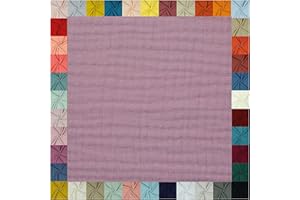 TEXTILQUALITY Hochwertiger Musselin Stoff Meterware - weicher Baumwollstoff für Kleid Baby Decke Tuch Tagesdecke Bettwäsche ÖkoTex Double Gauze uni Baumwollstoffe Dekostoff Stoffe zum Nähen Meterware 0,5m (flieder)