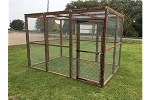 4WIRE Large Outdoor Animal Run Pet Pen Dog Cat Chicken Rabbit 16G (Mesh Roof)