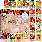 BIO Tomaten Samen Set - 14 Sorten Tomatensamen aus biologischem Anbau, samenfestes Tomaten Saatgut, Bio Tomatensamen Set für 