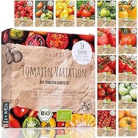 BIO Tomaten Samen Set - 14 Sorten Tomatensamen aus biologischem Anbau, samenfestes Tomaten Saatgut, Bio Tomatensamen Set…