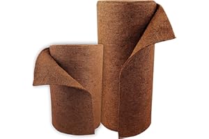 Aquagart Kokosmatte I Winterschutz & Kälteschutz für Pflanzen I 800g/m² I einseitige Naturlatex-Schicht I Kokosfasermatte Böschungsmatte (5m x 0,5m)