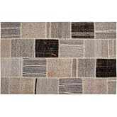 Mudo Home Lima Gri Krem Patchwork Halı 120X180