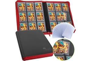 FunGuys Toploader Binder, Trading Card Binder Storage, 252 9 Pocket Top Loader Pokemon Binder, Card Collection for Yugioh, MTG, TCG, Card Folders for Trading Cards