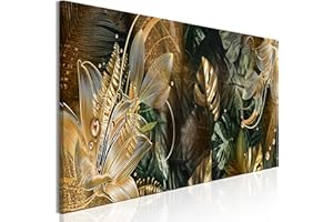 murando Cuadro en Lienzo Abstracto 120x40 cm 1 parte Impresión en Material Tejido no Tejido Impresión Artística Imagen Gráfica Decoracion de Pared - planta Monstera botánica Hoja b-C-0841-b-a