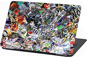 FINEST FOLIA Lámina protectora de vinilo para ordenador portátil, diseño abstracto (LP21 Stickerbomb, 13-14 pulgadas)