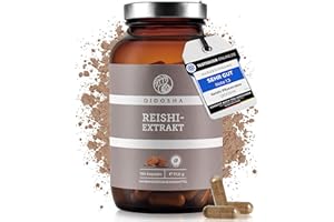 ‎QIDOSHA QIDOSHA® Reishi Extrakt Kapseln, TESTSIEGER 07/23*, 15:1 Premium-Extrakt, hochdosiert mit 500mg pro Kapsel, 180 Stk im Glas, Premium Reishi Pilz Ganoderma lucidum, vegan, laborgeprueft (Glas)