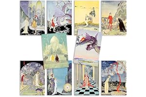 Strand Clothing Cartoline d'arte vintage Set di 10 - Cartoline di libri di fiabe