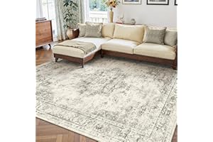 PureCozy Tappeto Salotto Moderno, 200x300 cm Tappeti Grande Camera Da Letto, Tappeto Vintage Corridoio Antiscivolo Lavabile Pelo Corto per Cucina, Soggiorno, Ufficio, Interno,Marrone Grigiastro