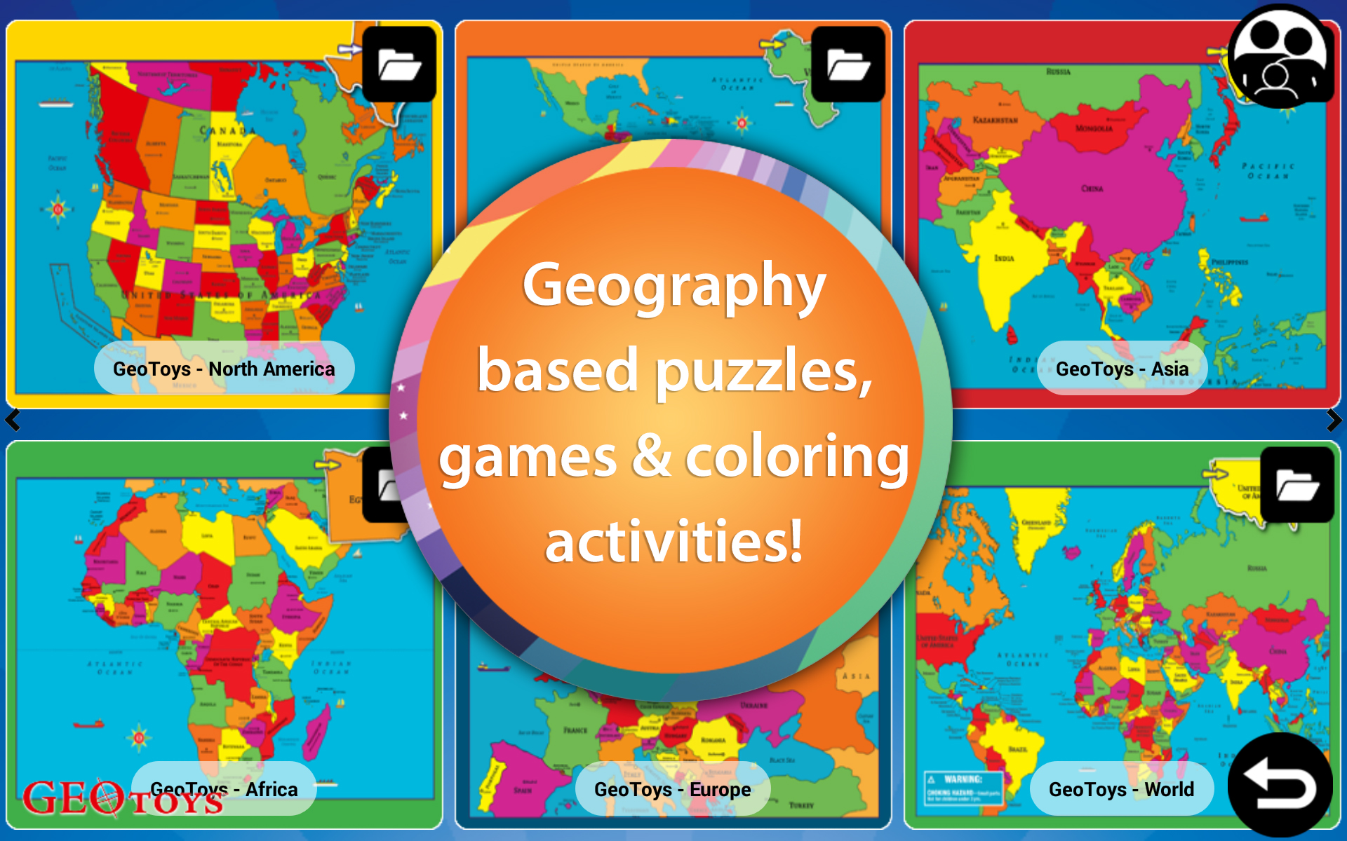 Geo Puzzles Geography Learning Games for Children by Geo Toys Amazon