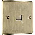 BG Electrical Single Telephone Master Socket, Antique Brass