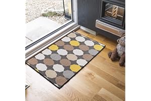 SERDIM RUGS Washable Door Mat Kitchen Mats Non Slip Geometrical Design Hall Runner- Indoor Door Mat - Hallway-Passage Corridor Doormats - Floor Mat