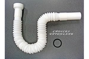 AK Flexible Waste Trap Plastic Pipe Connector For Basin Bath Or Kitchen Sink Waste (11/2" = 40Mm For Bath & Kitchen Sink)