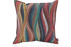 H.O.C.K. Peggy Multicolour Outdoor Kissen inkl. Füllung und Sitzkissen mit Biese bunt Design wasserabweisend/lichtecht (6-7) für den Garten (50x50cm, bunt Design)