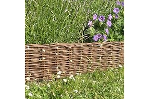 PAPILLON Primrose Pack of 2 Woven Willow Hurdle Edging for Lawn Border Edge 2m