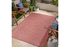 Jimri Tapis d'intérieur et d'extérieur Tapis résistant aux intempéries pour Balcon, terrasse, Jardin, Salon, Cuisine Tapis de Sol Durable, résistant aux Rayons UV Dimensions 140 x 200 cm, Arc-en-Ciel