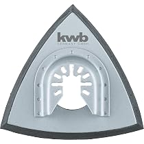 Plateau Ponçage Delta Wolfcraft 95mm - Argent - Pour Papier Abrasif Auto-agrippant - Idéal Pour Les Angles