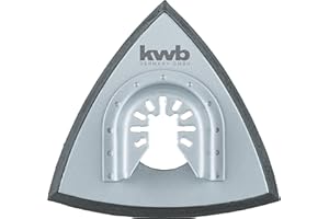 Kwb Multitool Sanding Plate for Delta Sander, Incl. Multitool Attachment, Quick Stick, Ideal for Wood, Metal and Silver Sanding