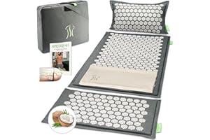 BACKLAxx ® tapis acupression XL – tapis massage pour la détente du dos, de la nuque et des épaules – tapis d acupression contre les tensions – tapis de massage avec coussin, tissu et sac