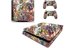 the grafix studio Superhero Sticker/Skin Compatible With PS4 slim/Sony Playstation 4 Slim Console & Remote controller stickers, pss17