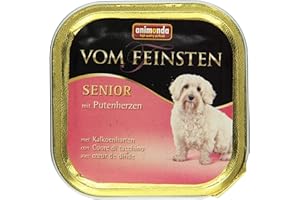 animonda Vom Feinsten Senior mit Putenherzen (22 x 150 g), Hundenassfutter für ältere Hunde ab 7 Jahren, Nassfutter für Hunde mit fein-stückigen Pasteten, Senior Hundefutter ohne Getreide