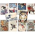Japanese Ukiyo-e Art Postcards Set of 10 - Postcard Pack Woodblock Cards Gift (Card Set 1)