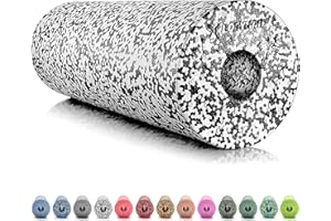 BODYMATE Rouleau en mousse standard moyennement dur lisse 45 x 15 cm avec e-book gratuit – Nombreuses couleurs