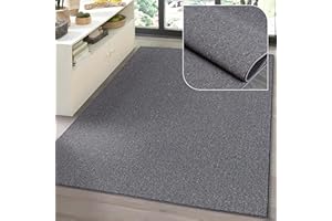 the carpet Natal nowoczesny, jednokolorowy dywan do salonu, nadaje się do kuchni, tufting, wytrzymałe krótkie runo z filcowym spodem, miękki i odporny na zabrudzenia, antracytowy, 120 x 170 cm