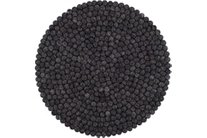 ‎MYFELT myfelt Filzkugel Sitzauflage Stuhlauflage - Hugo - Ø 36 cm, anthrazit