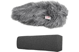 Rycote 055203 10cm 19/22 Standard Hole SGM Foam and Windjammer, Grey