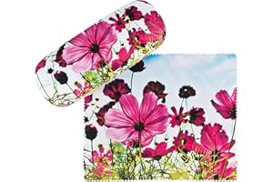 VON LILIENFELD Brillenetui Motiv Etui Brille Mikrofaser Brillenputztuch Brillenbox Stabiles Hardcase Set mit Stoff bezogen