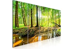 murando Quadro Acustico Foresta 5 pezzi schiuma acustica Quadri Moderni su Tela non Tessuta Stampa Protezione dai Rumori Fonoassorbente