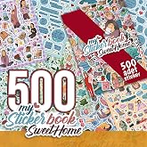 colortouch Sweet Home Sticker Set - 500+ Adet, Motivasyon &Ccedil;ıkartmaları - Scrapboook, Bullet Journal, Planner i&ccedil;in Vintage Cut