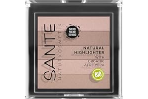 SANTE Naturkosmetik Natural Highlighter 01 Nude - Poudre bronzante avec pigments scintillants réfléchissants pour des reflets éclatants - Brillance naturelle - Avec extraits biologiques précieux et