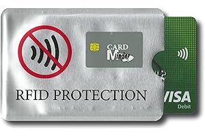 Minder® 5 Pack Designer Card RFID Blocking Secure Protector Sleeve Holder Wallet for Credit/Debit/ID/Oyster Cards - Prevent Fraud, Card Clash ~ As Seen On BBC (Original)