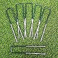 6 Inch Garden Stakes Galvanized Landscape Staples, U-Type Turf Staples for Artificial Grass, Rust Proof Sod Pins Stakes for Securing Fences Weed Barrier Fabric, Outdoor Wires Cords Tents & Tarps