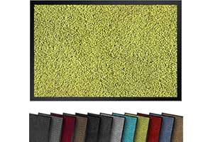 comflor Hochwertige Fußmatte Grün 40x60 groß für Innen & Außen - Schmutzfangmatte rutschfest, waschbar & wetterfest - Fussmatte für Eingangsbereich & Aussenbereich - Läufer Flur dünn