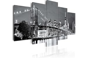 B&D XXL murando Quadro New York NY 225x112 cm 5 pezzi Stampa su tela in TNT XXL Immagini moderni Murale Fotografia Grafica Decorazione da parete Citta City 030202-12