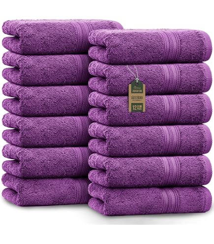 Betz Seiftücher Set 10 Stück - 100% Baumwolle 30x30cm Lila & Anthrazit