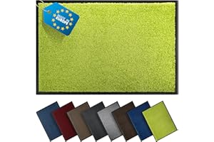 TIMELEOS Wycieraczka zatrzymuj?ca brud, bardzo silne wch?anianie wilgoci, wodoodporna, nadaje si? do prania, odporna na zabrudzenia, wycieraczka (limonkowa, 90 x 120 cm)