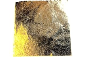 GOLD SIM SIM GOLD LEAF Feuille d'or 24 carats sur base lot de 100 feuilles 45mm X 45 mm