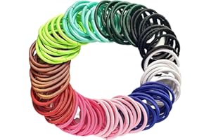 Lavema Haargummis 100 Stück Haarbänder für Mädchen und Frauen in 10 Farben Haarzubehör Set 4,5 mm Bunt elastisch und bequem für den täglichen Gebrauch