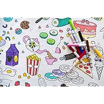 The Coloring Table - Nappe Colorée Pour Les Fêtes - Rectangulaire