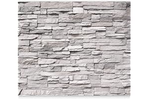 murando Papier peint intisse Pierre Optique 400x280 cm Decoration Murale XXL Poster Tableaux Muraux Tapisserie Photo Trompe l'oeil Mur Pierre Optique 3D gris f-A-0588-a-a