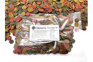 HERONS - Algae Wafer Mix - 16 mm Sinking Wafers with Spirulina - For All Bottom Feeding Fish - With Vitamins and Minerals - Enhance Colour and Improves Digestion - 200 Grams