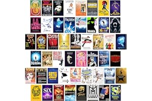BigVivi 50Pcs Musical Theatre Wall Collage Kit, Art Posters Indie Room Decor, Aesthetic Picture for Wall Decoration, Dorm Photo Display for VSCO Girls Boys, Aesthetic Photo Decor for Music Lovers