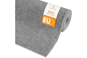 COMFLOR Filzstoff aus Filz Meterware (Grau, 206x250cm) - Bastelfilz extra dick (4,4mm) - Nadelfilz für die Innenraumverkleidung beim Camper Ausbau - Filzrolle, Filzmatte oder Filzunterlage zum Basteln